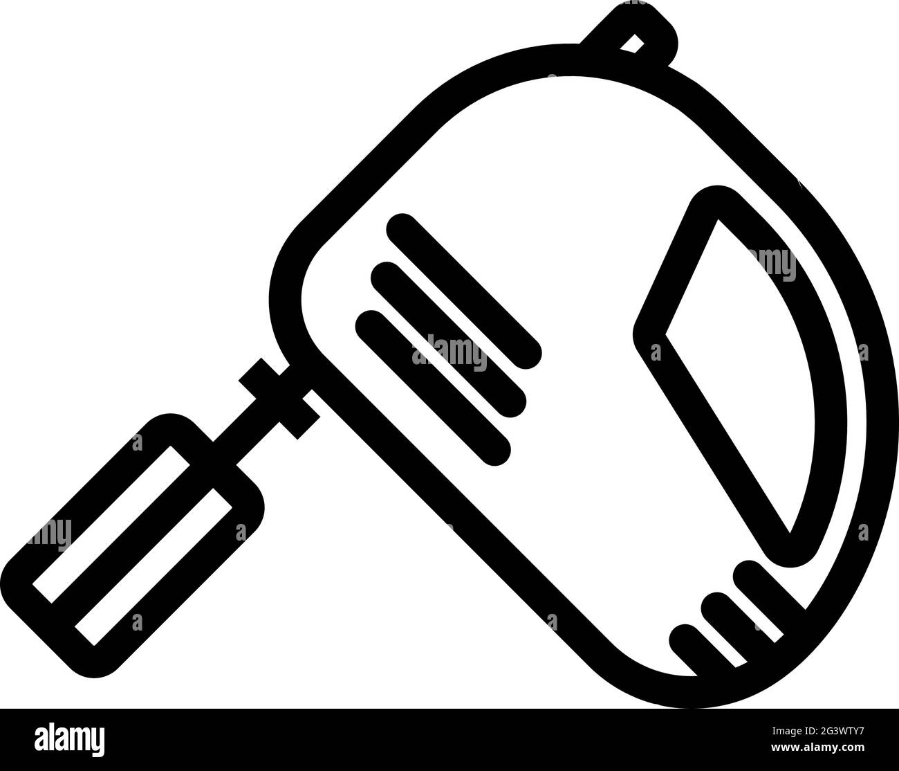Symbol Für Den Küchenhandmixer. Auffälliges Design mit bearbeitbarer Konturbreite. Vektorgrafik. Stock Vektor