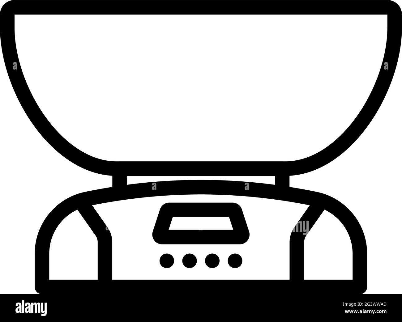 Symbol Für Die Elektrische Waage Der Küche. Auffälliges Design mit bearbeitbarer Konturbreite. Vektorgrafik. Stock Vektor