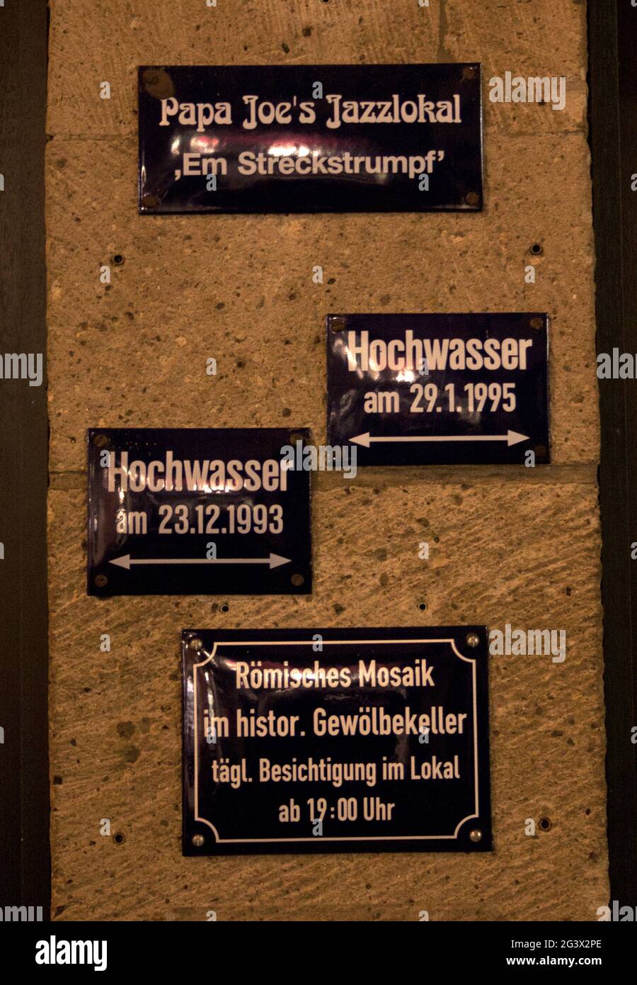 Papa Joe's Jazzlokal, High Water Marks, KÃ¶ln, NRW, Rheinland Stockfoto