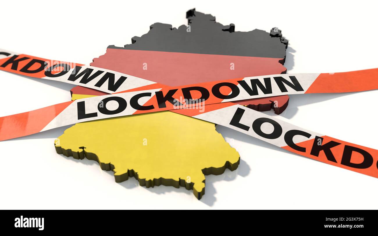 Lockdown in Deutschland Stockfoto