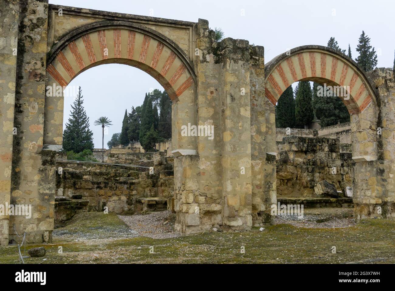 Die Ruinen der Palaststadt Medina Zahara in Cordoba Stockfoto