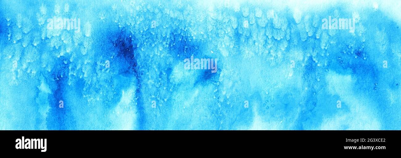 Blaue abstrakte Aquarell Hintergrund Stockfoto