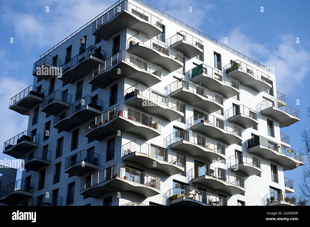 Nantes (Nordwestfrankreich): Immobilien auf der Flussinsel „Ile de Nantes“ Stockfoto