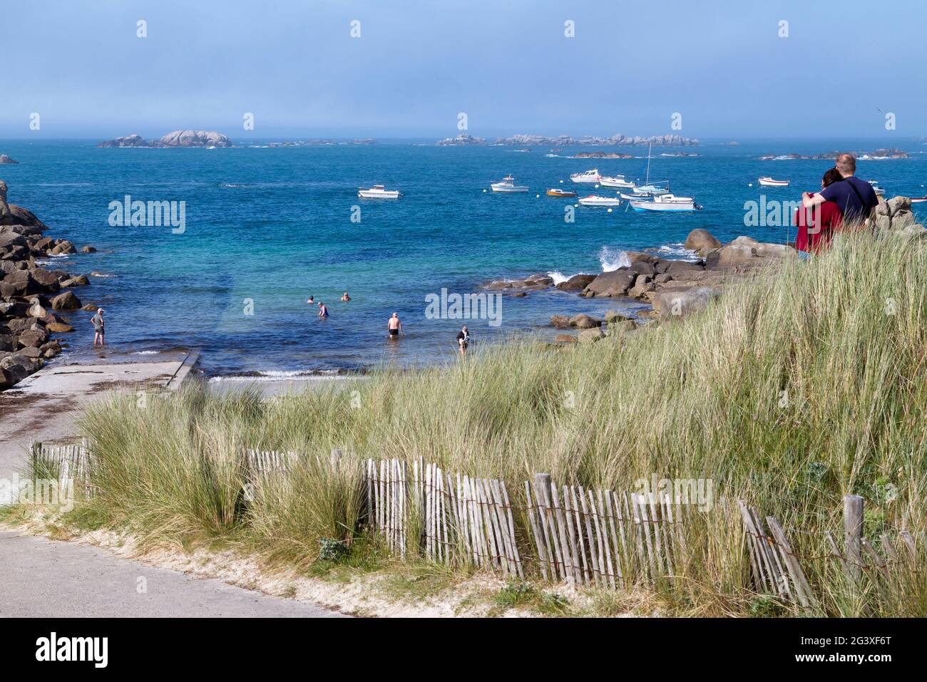 Côtes Nord du Finistère , Bretagne Stockfoto