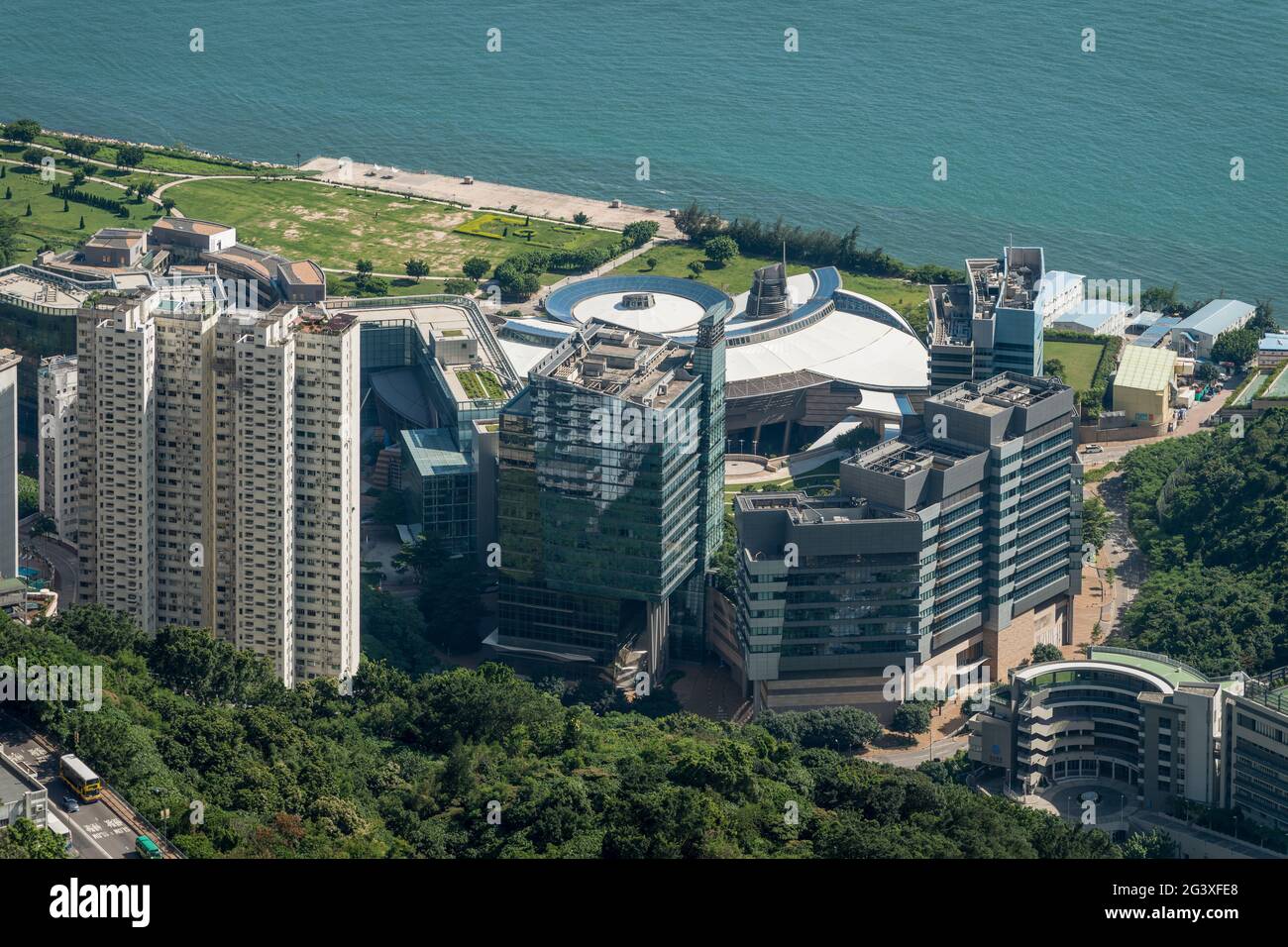Cyberport, ein Business-Park für digitale Technologien, in Pok Fu Lam, Hong Kong Island Stockfoto