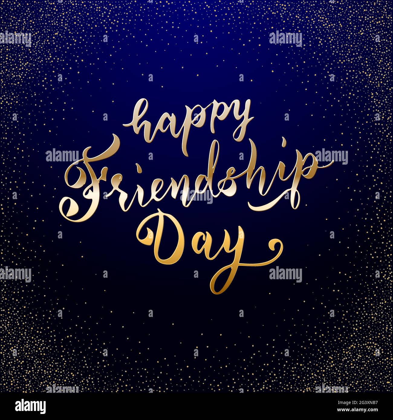 Friendship Happy Motivational Zitat für T-Shirt, Poster, Print, Merch Design Template. Happy Friends Forever Grußkarte Handgezeichneter Schriftzug. Stock Vektor