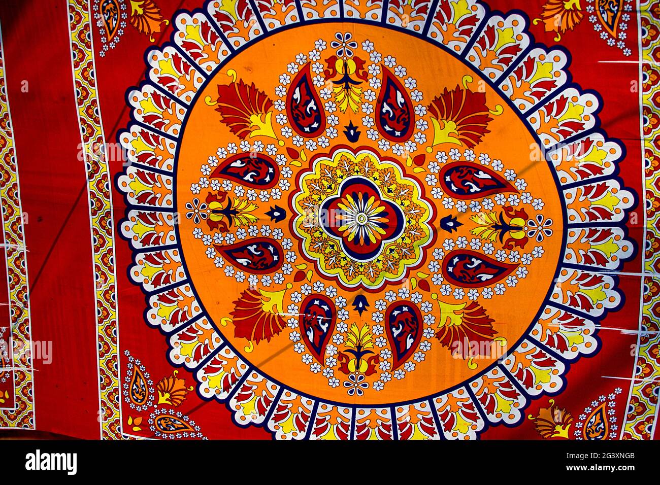 Lebendige Farben Stoff Design Stockfoto