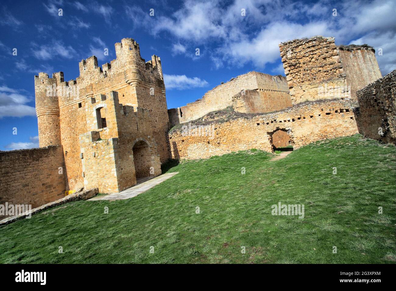 Burg von Berlanga de Duero, 12-15. Jahrhundert, Berlanga de Duero, Soria, Castilla y León, Spanien, Europa Stockfoto