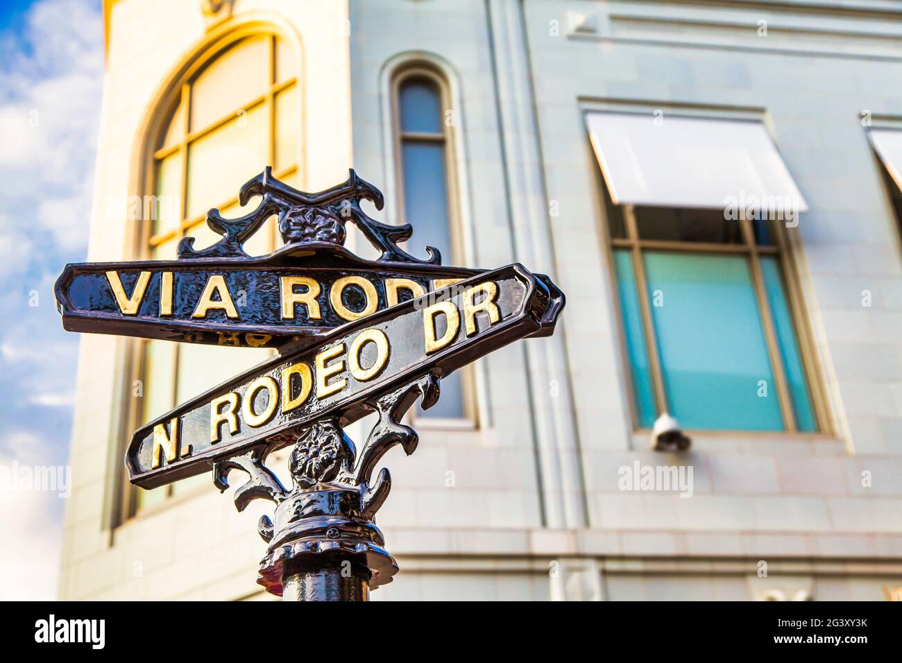 Der berühmte Rodeo Drive in Los Angeles, Kalifornien. Straße für Shopping und Mode. Stockfoto