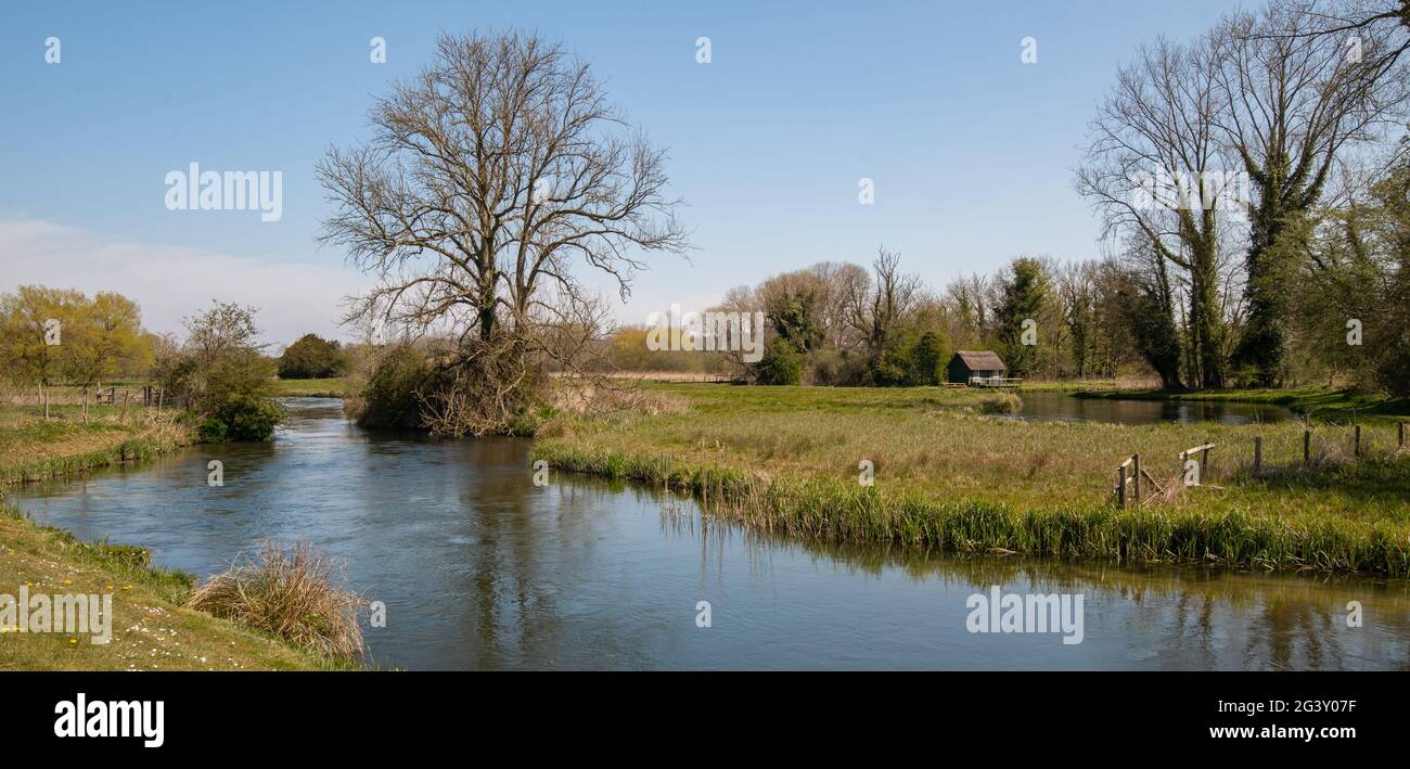 River Test in Houghton Stockfoto