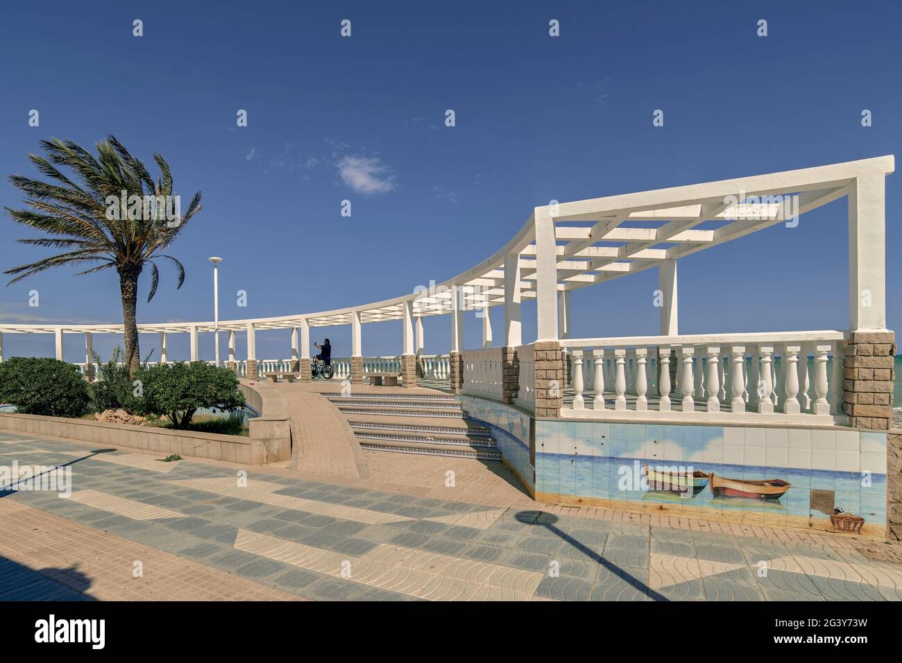 Pavillon am Strand von Moncofa Costa del Azahar in der Provinz Castellon, Spanien, Europa Stockfoto