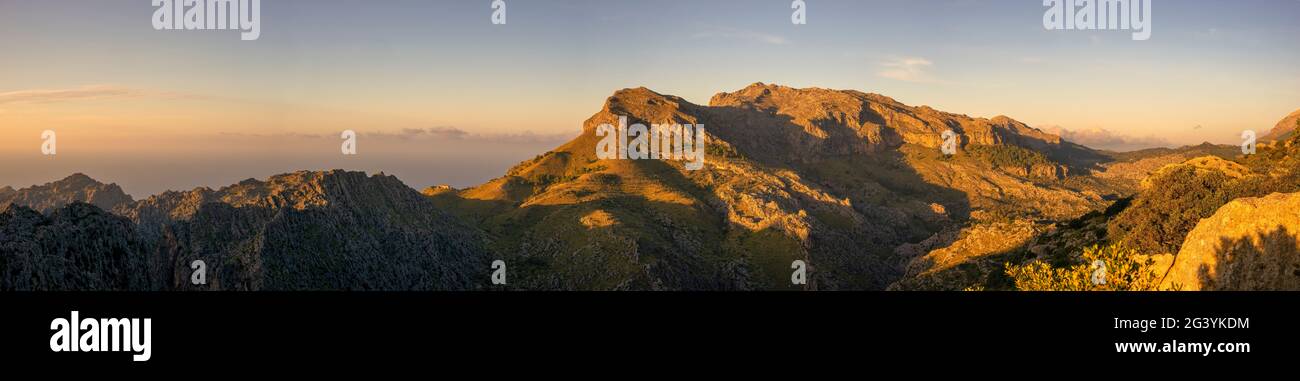 Absndstimmung an der Westküste von Mallorca, Balearen, Spanien, Europa Stockfoto