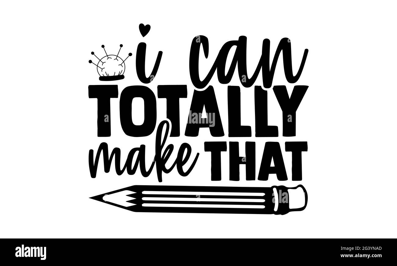 Das kann ich ganz einfach machen - liebe das Basteln von T-Shirts, handgezeichnete Schriftzüge, Kalligraphie-T-Shirt-Design, isoliert auf weißem Hintergrund, svg Fi Stockfoto