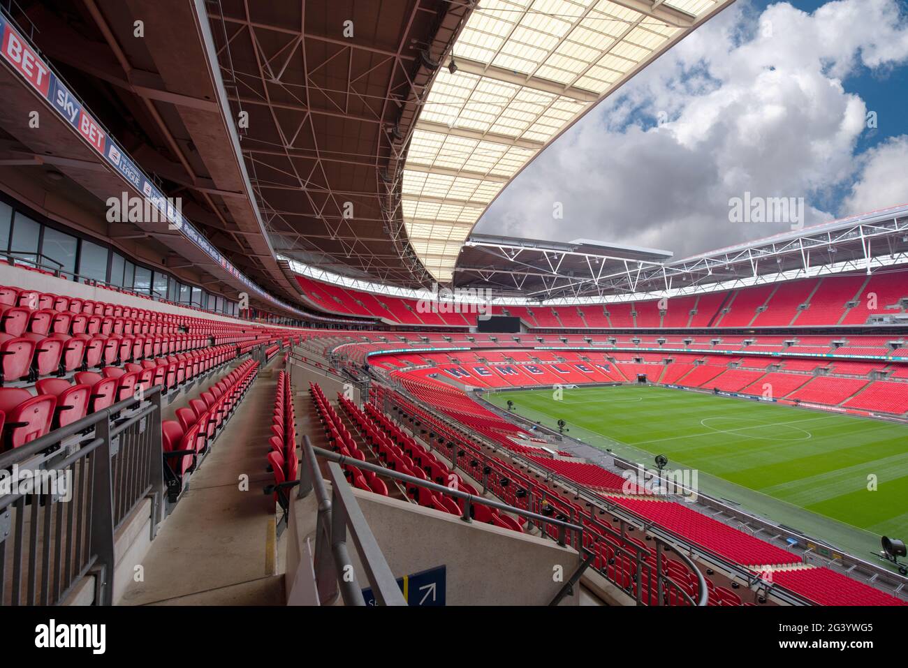 Blick auf die Wembley Arena. London, Großbritannien Stockfoto