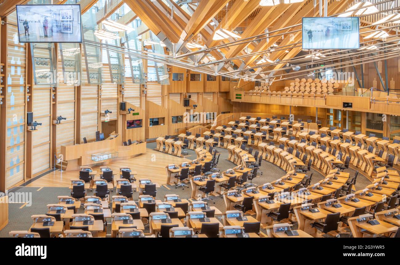 Schottisches Parlament Debattiert Kammer Stockfoto