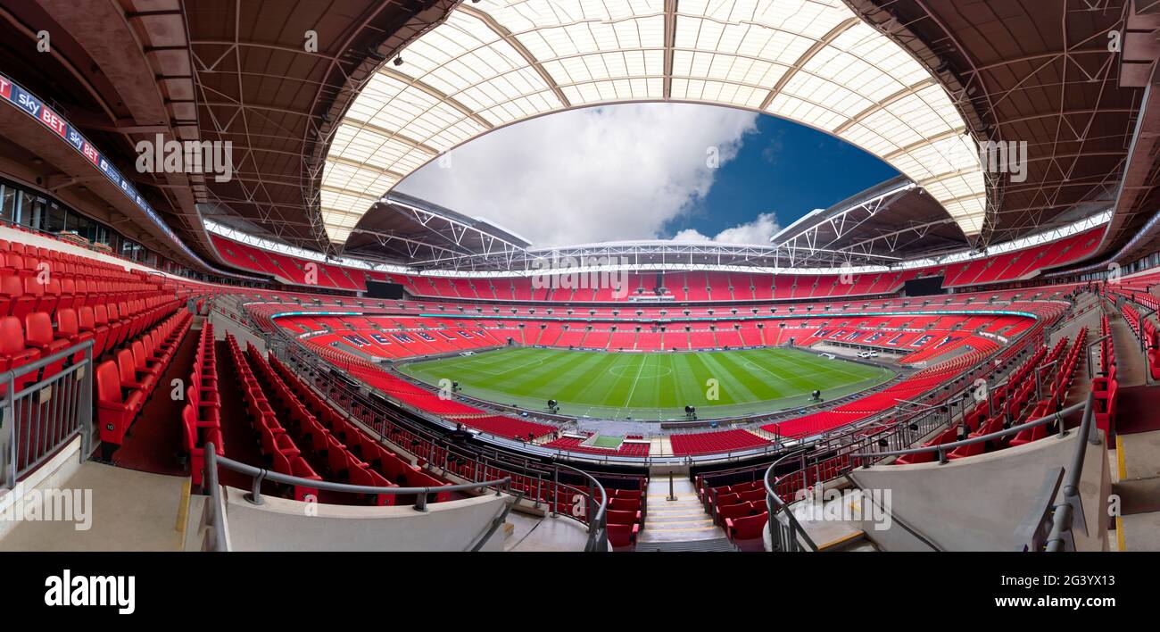 Blick auf die Wembley Arena. London, Großbritannien Stockfoto