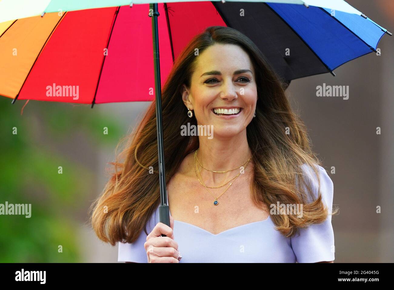 Die Herzogin von Cambridge im Kensington Palace in London am Tag der Gründung des Royal Foundation Centre for Early Childhood in London. Bilddatum: Freitag, 18. Juni 2021. Stockfoto