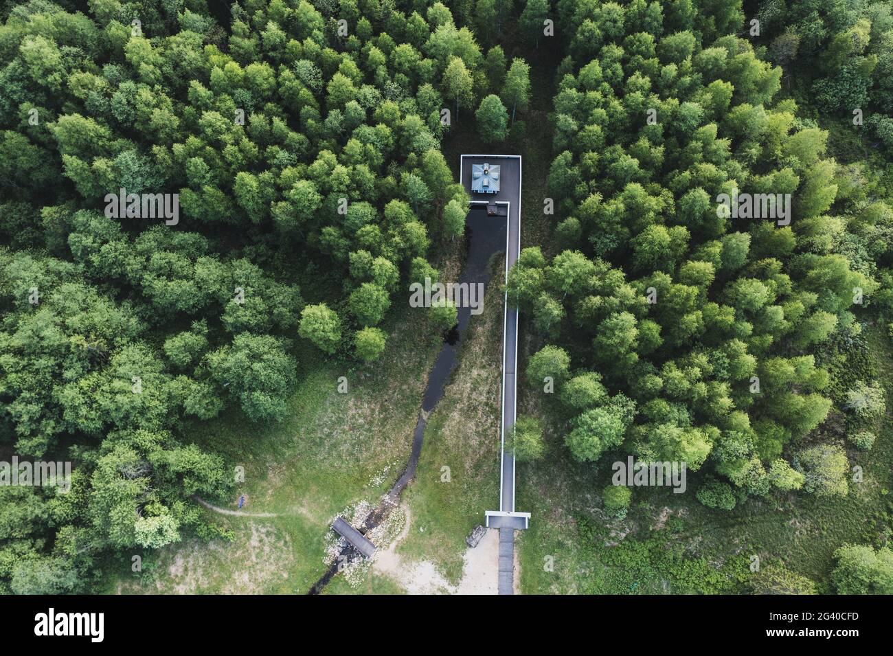 Die Quelle der Wolga. Wolgowokowie Dorf, Twer Oblast, Russland. Hochwertige Fotos Stockfoto