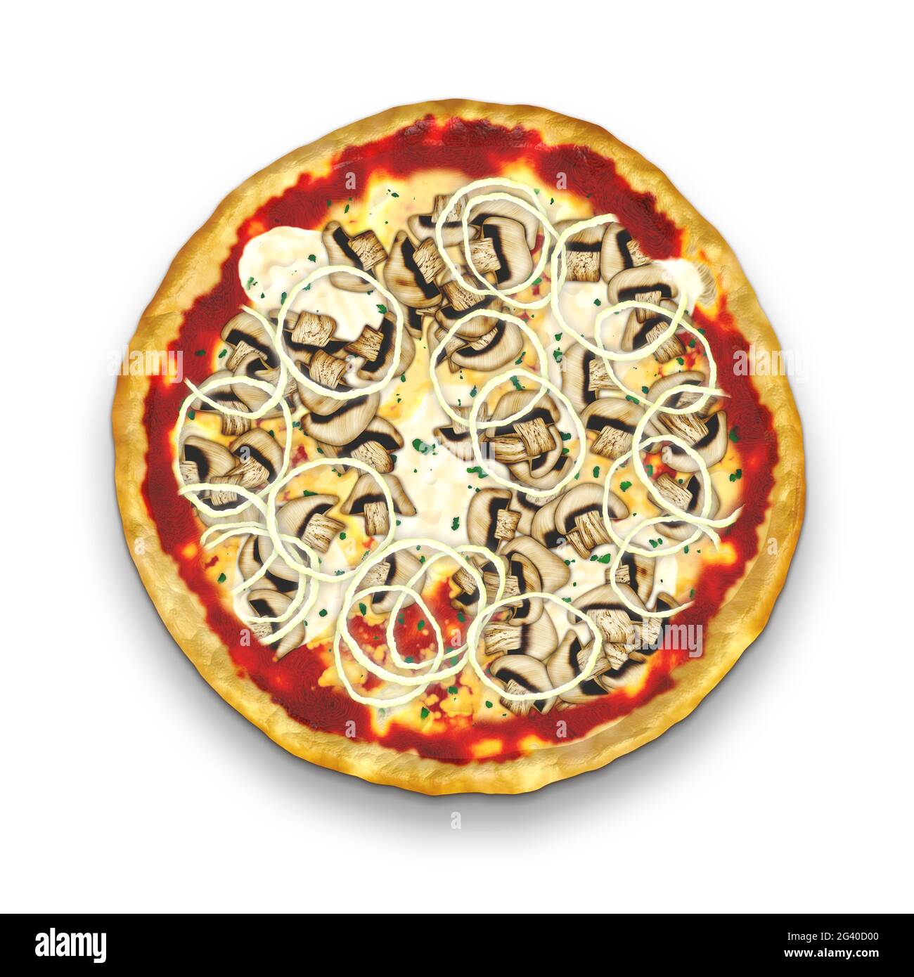 Pizza Funghi Stockfoto