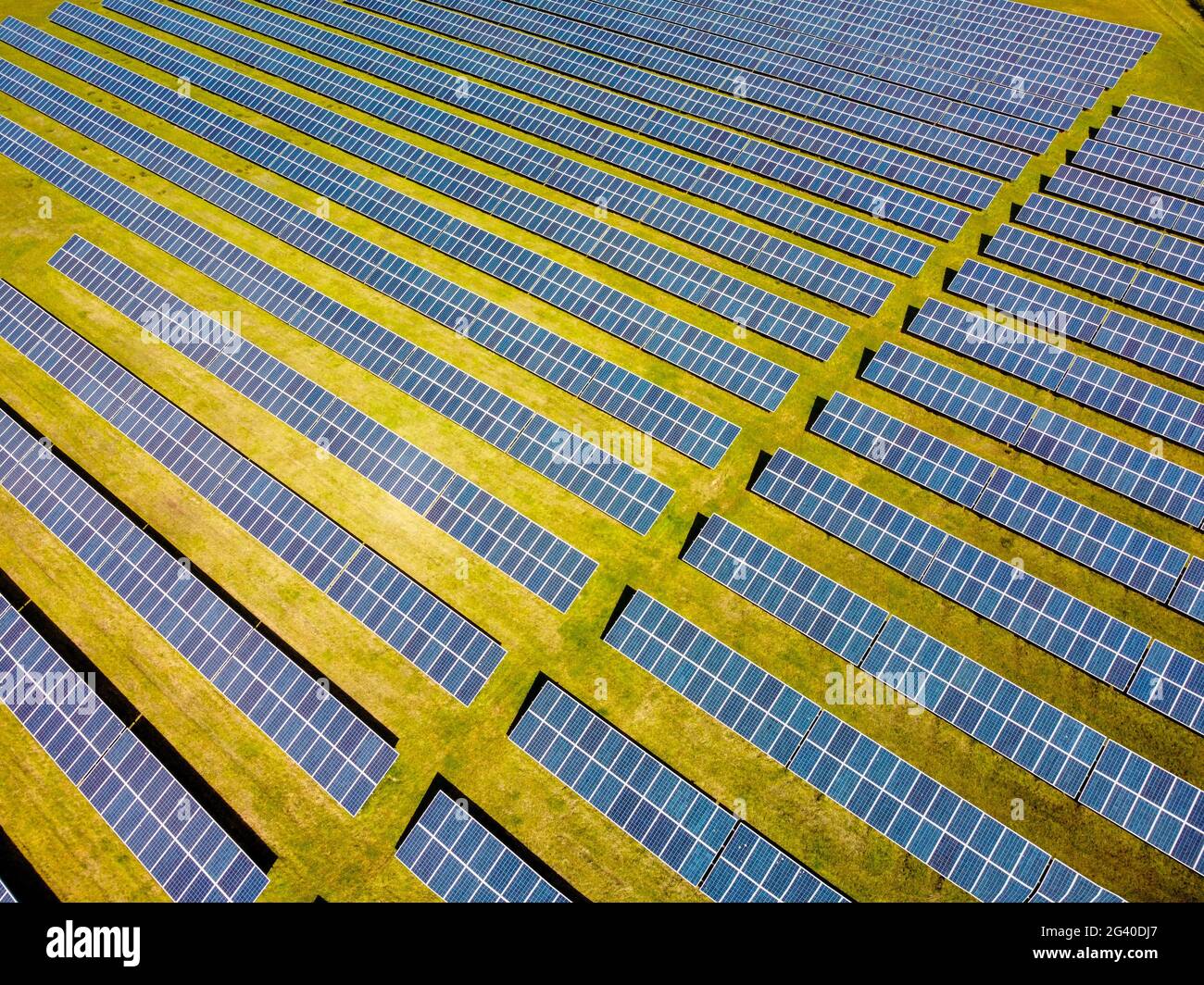 Solarkraftpark in Hamsphire, England Stockfoto