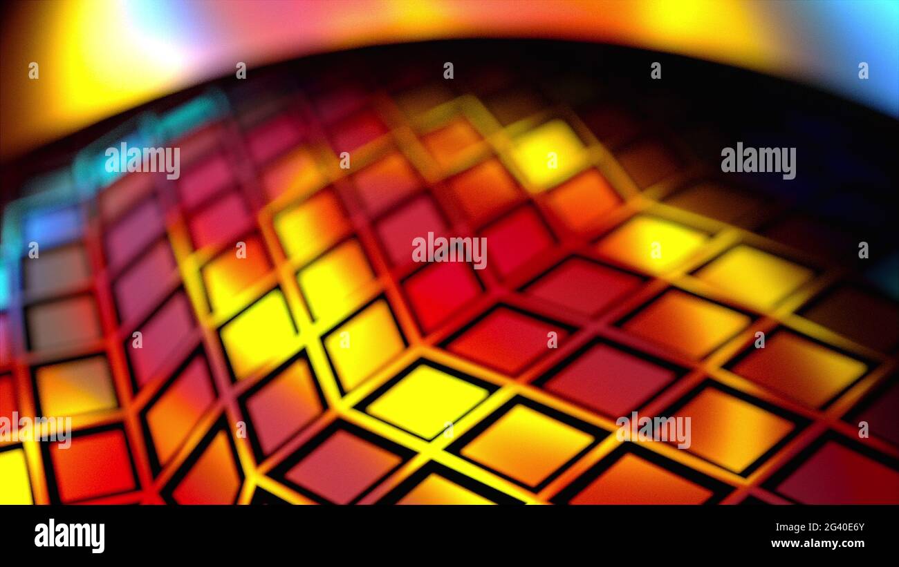 Regenbogenglas Komposition, 3d Rendering. Vom Computer generierter abstrakter Hintergrund Stockfoto
