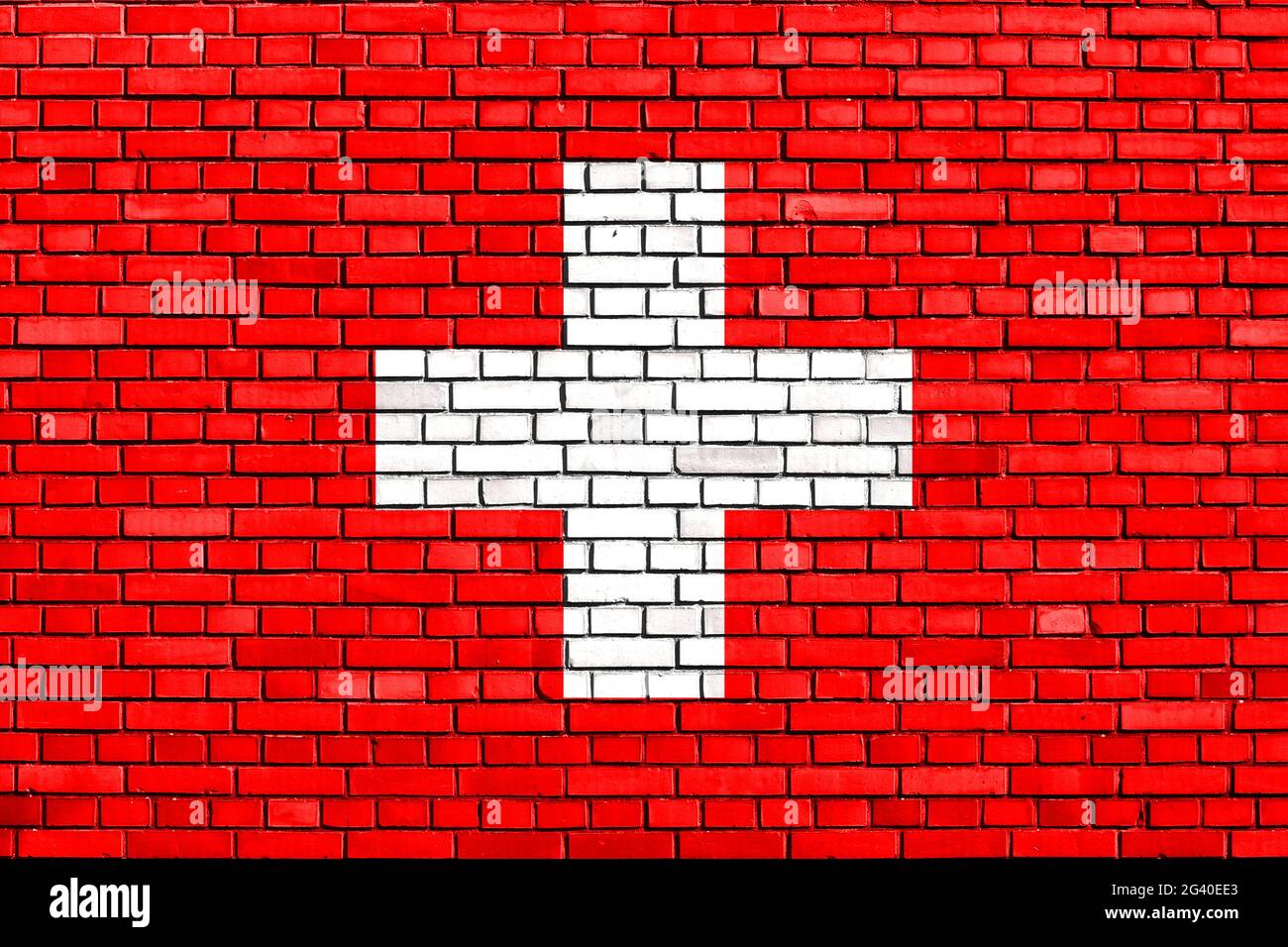 Flagge der Schweiz auf einem Stein Hintergrund. Konzept Bild für die  Schweiz: Sprache, Menschen und Kultur Stockfotografie - Alamy