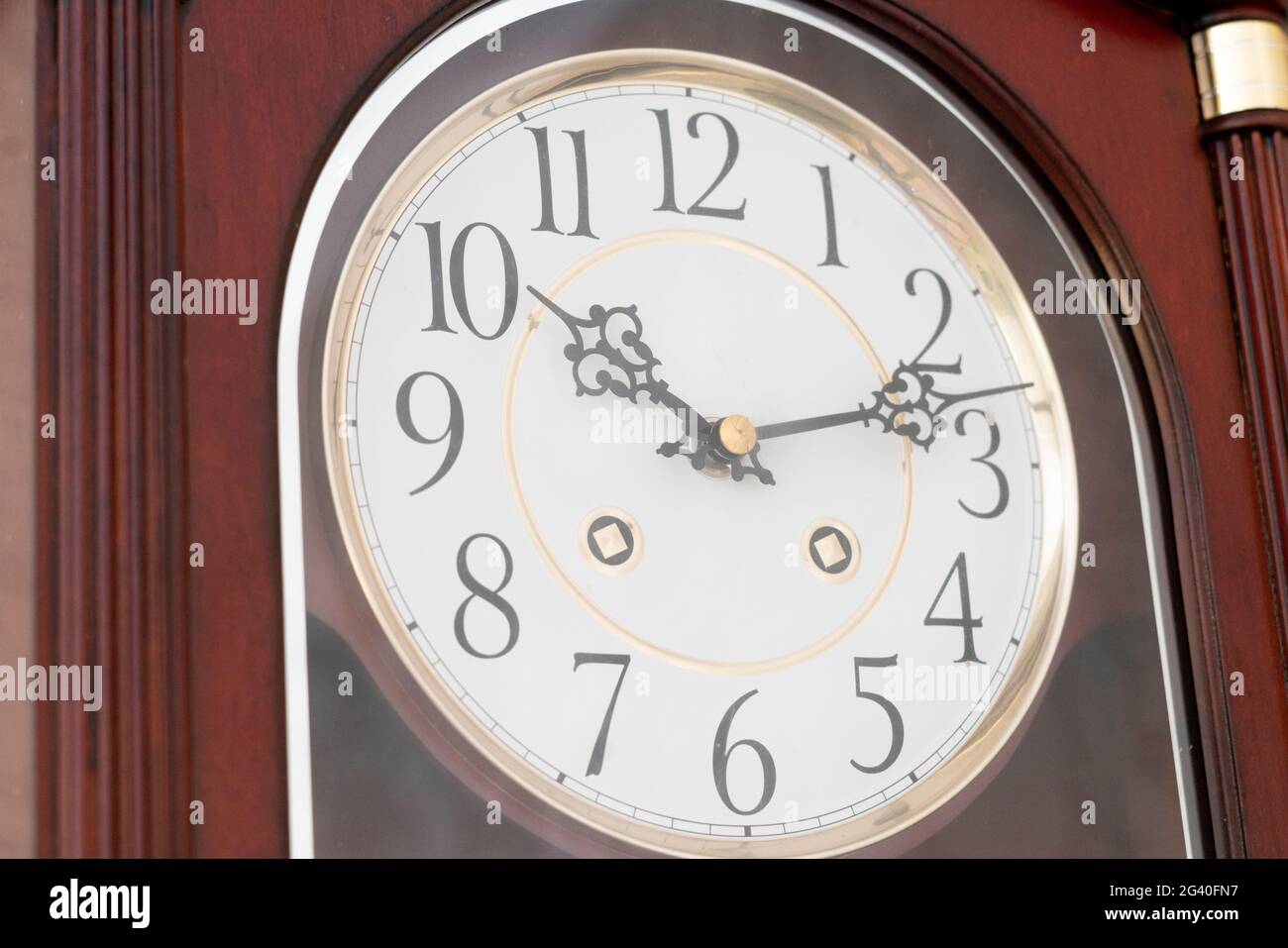 Einfache Uhr Stunden Nahaufnahme, Minuten Countdown Kreis Stockfoto