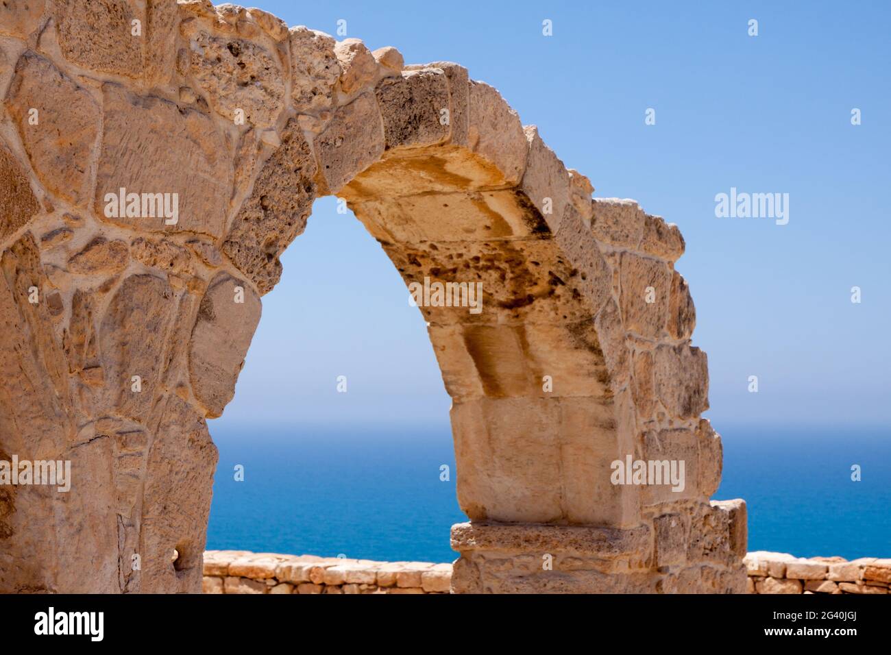 KOURION, ZYPERN/GRIECHENLAND - JULI 24 : bleibt am 24. Juli 2009 in der antiken Stadt Kourian in der Nähe von Episkopi Cyprus auf Zypern Stockfoto