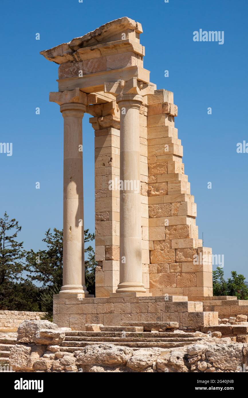 KOURION, ZYPERN/GRIECHENLAND - JULI 24 : Apollotempel in Kourion auf Zypern am 24. Juli 2009 Stockfoto