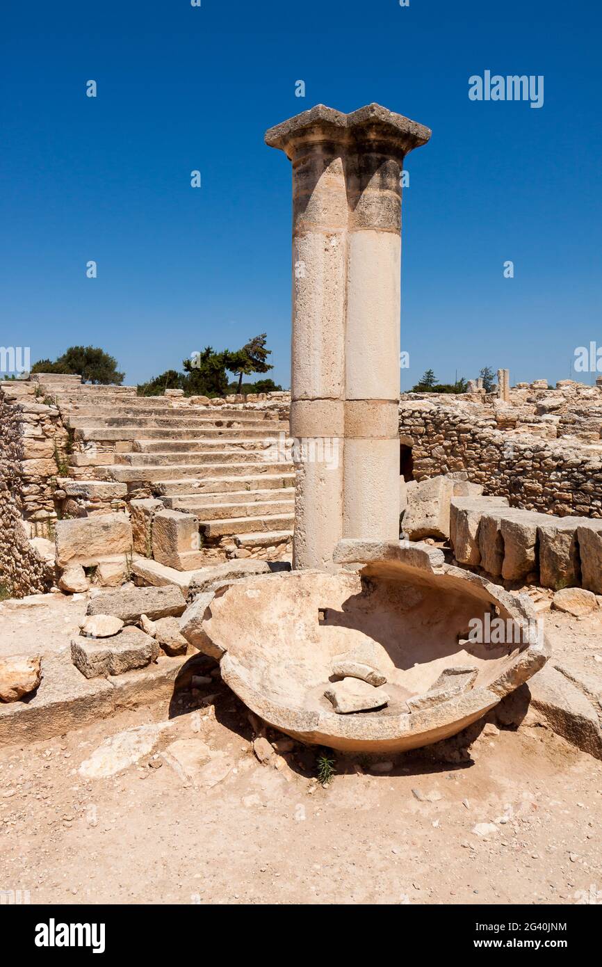 KOURION, ZYPERN/GRIECHENLAND - JULI 24 : Apollotempel in der Nähe von Kourion auf Zypern am 24. Juli 2009 Stockfoto