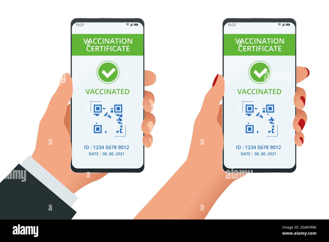 Digitaler covid 19 impfpass Stock-Vektorgrafiken kaufen - Alamy