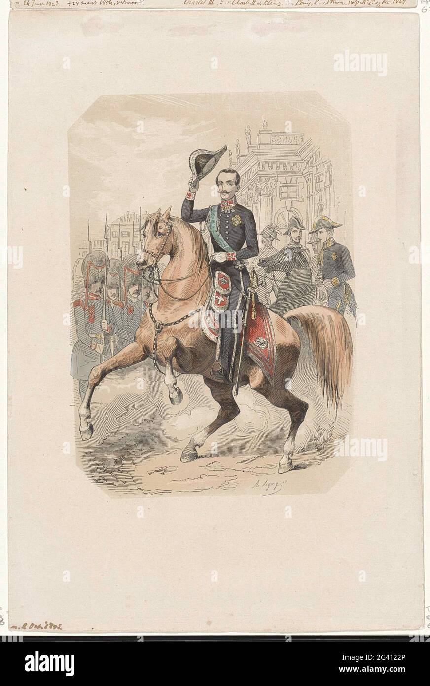 Porträt von Karl Albert, König von Sardinien. . Stockfoto