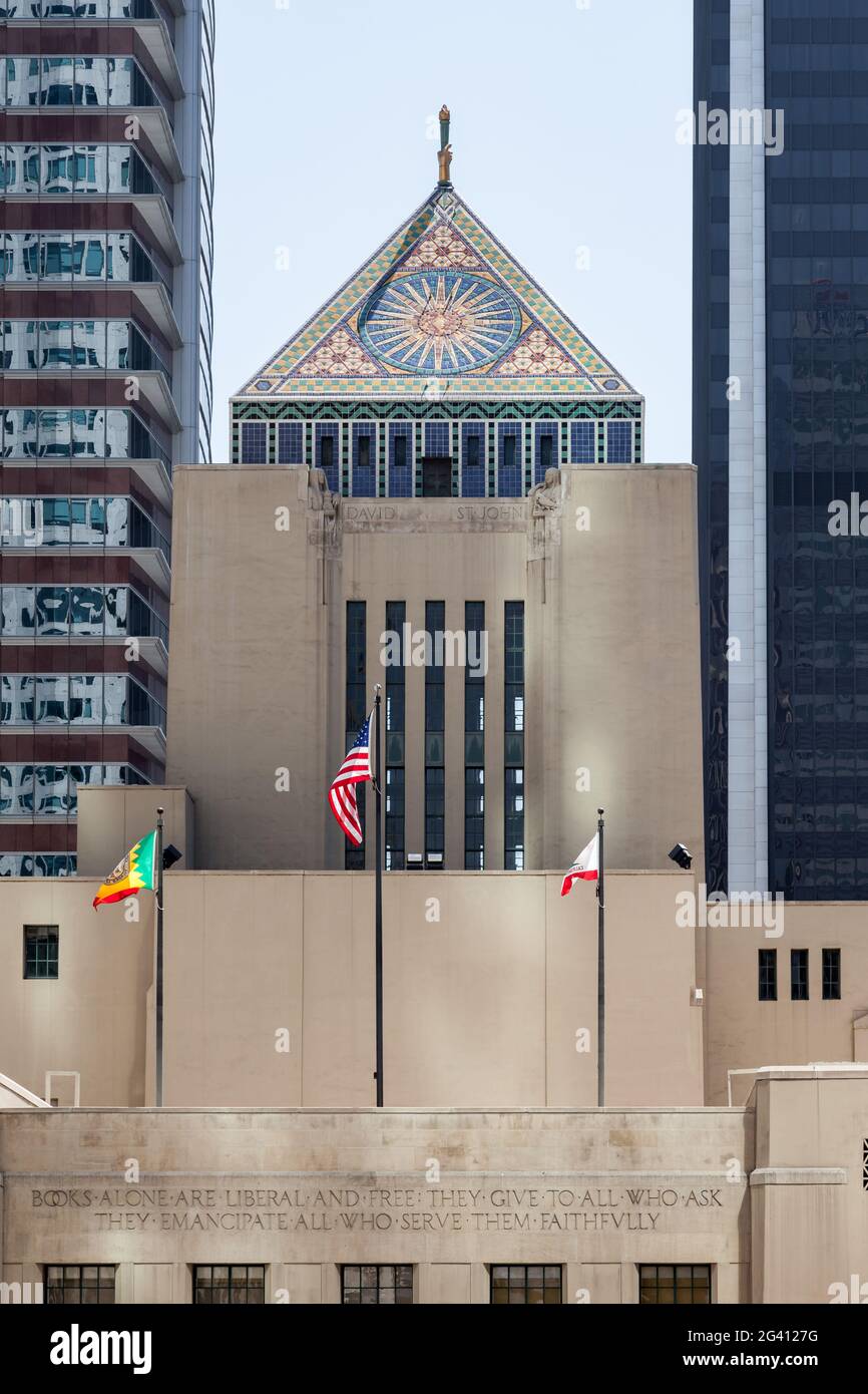 LOS ANGELES, CALIFORNIA/USA - JULI 28 : Bibliothek in Los Angeles Kalifornien am 28. Juli 2011 Stockfoto