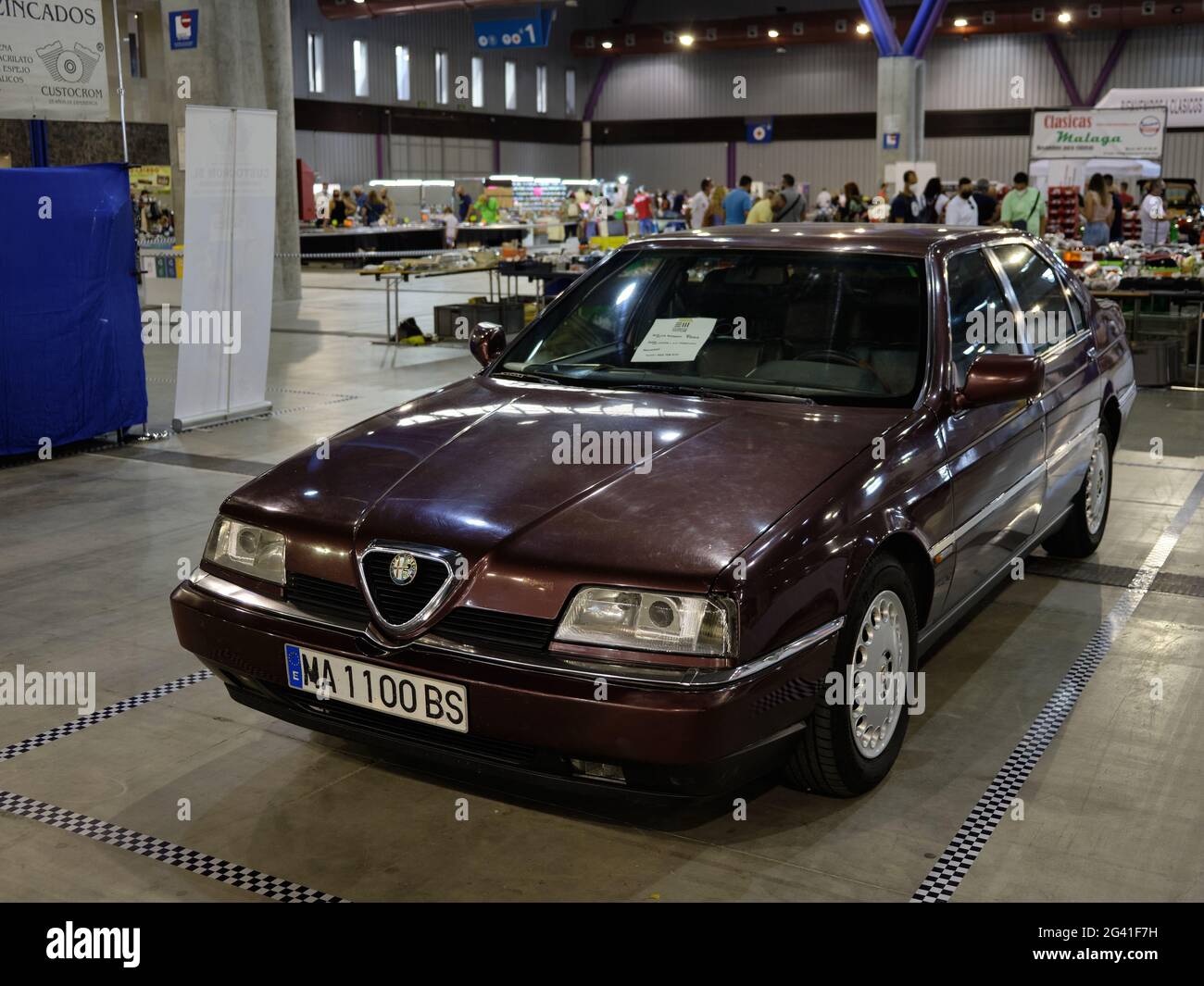 1995 Alfa Romeo 164 Super 2.0 Twin Spark. Retro Malaga 2021, Andalusien, Spanien. Stockfoto