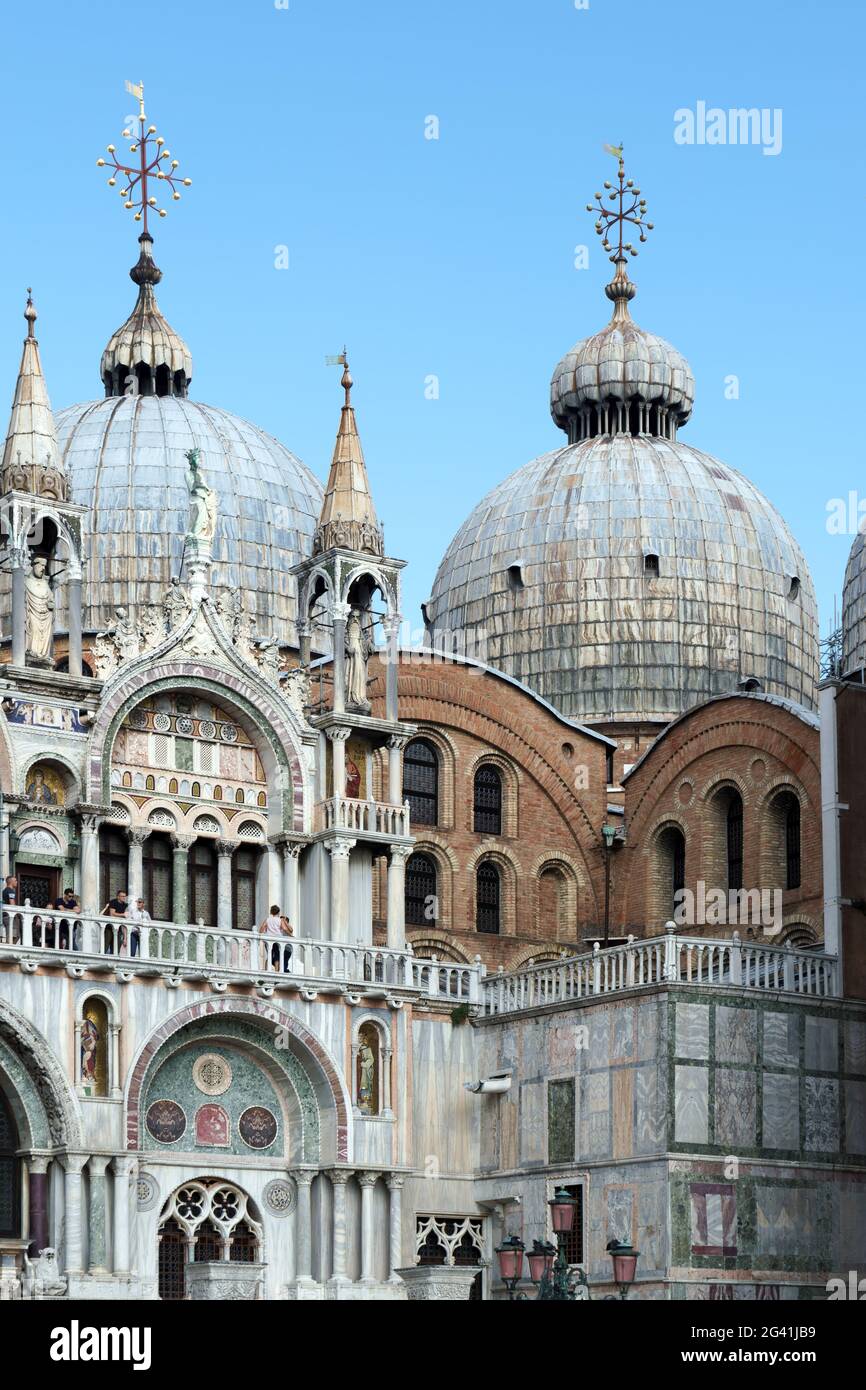 Teilansicht des Saint Marks Basilika Venedig Stockfoto