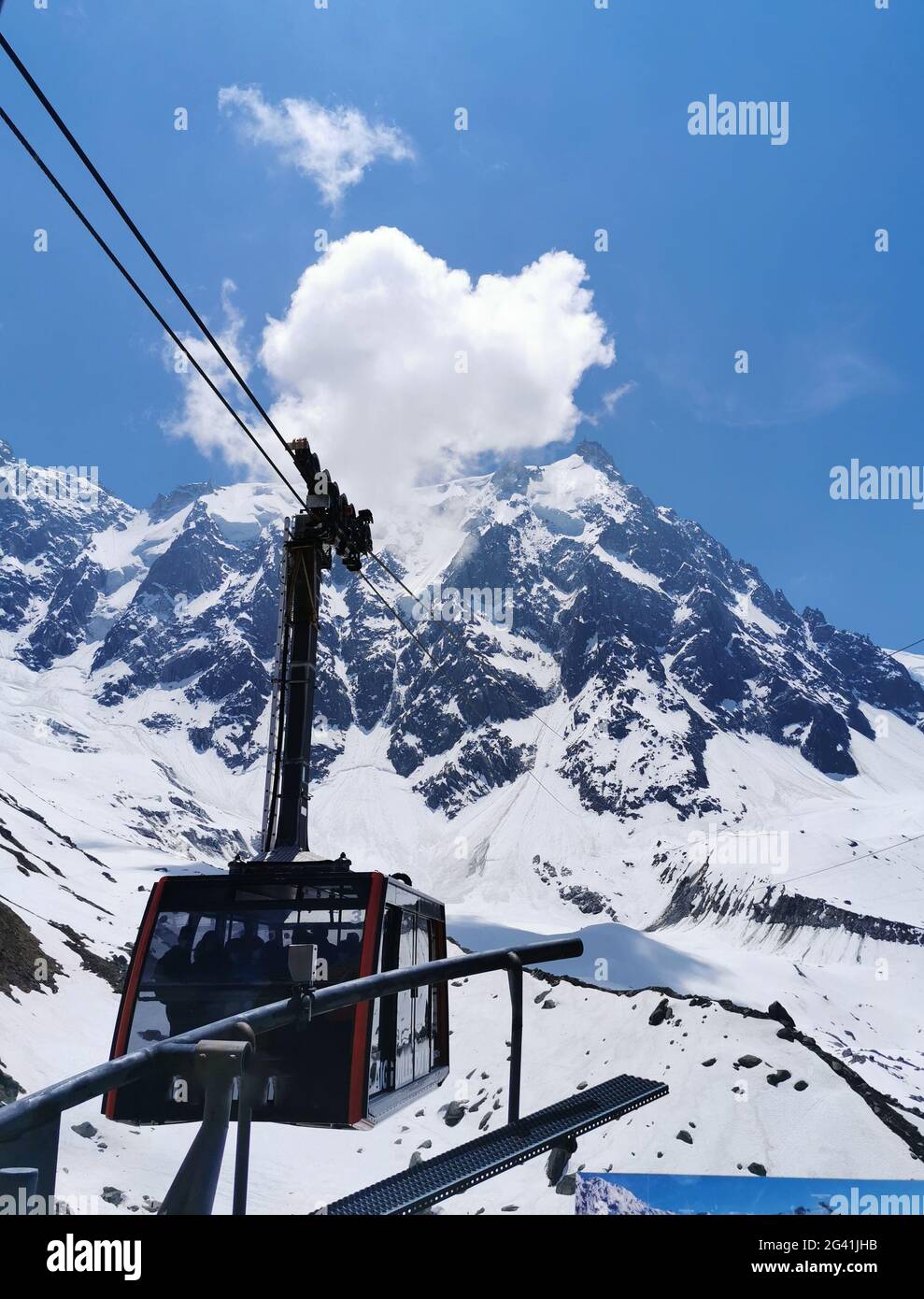 Seilbahn in Chamonix Mont-Blanc Frankreich Europa Stockfoto