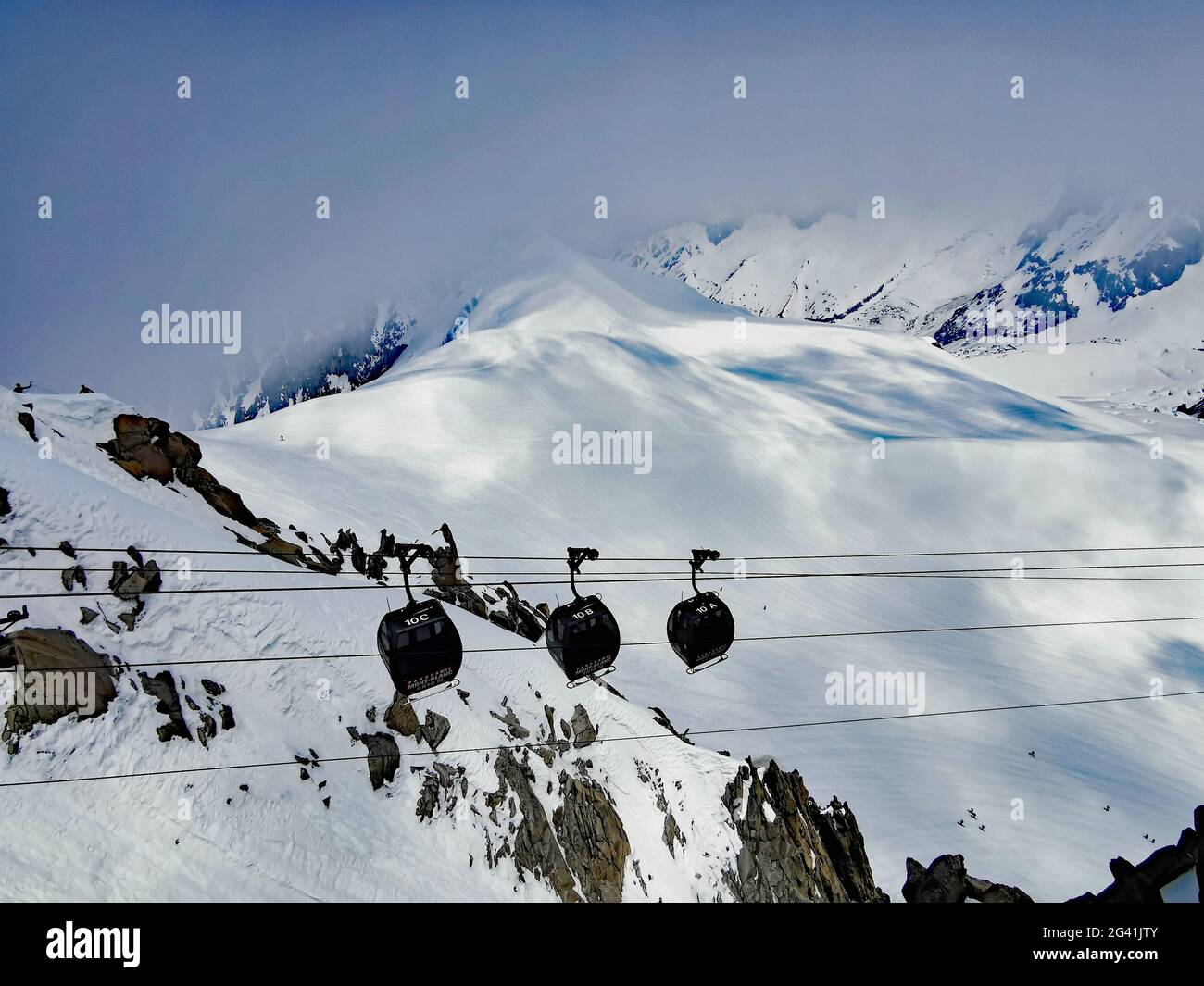 Seilbahn in Chamonix Mont-Blanc Frankreich Europa Stockfoto