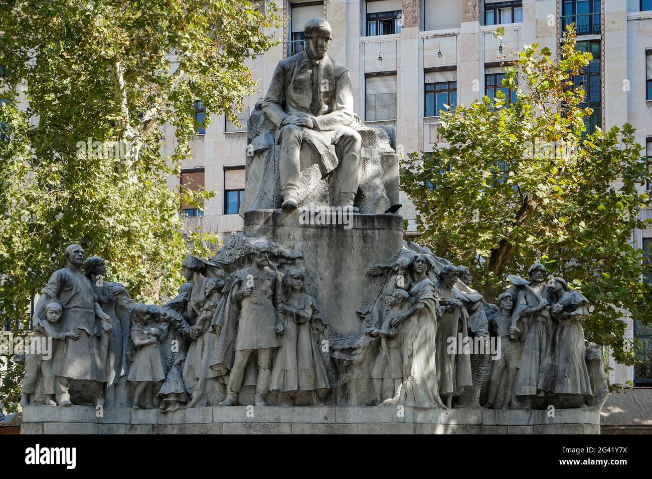 Statue von Mihaly Vörösmarty in Budapest Stockfoto
