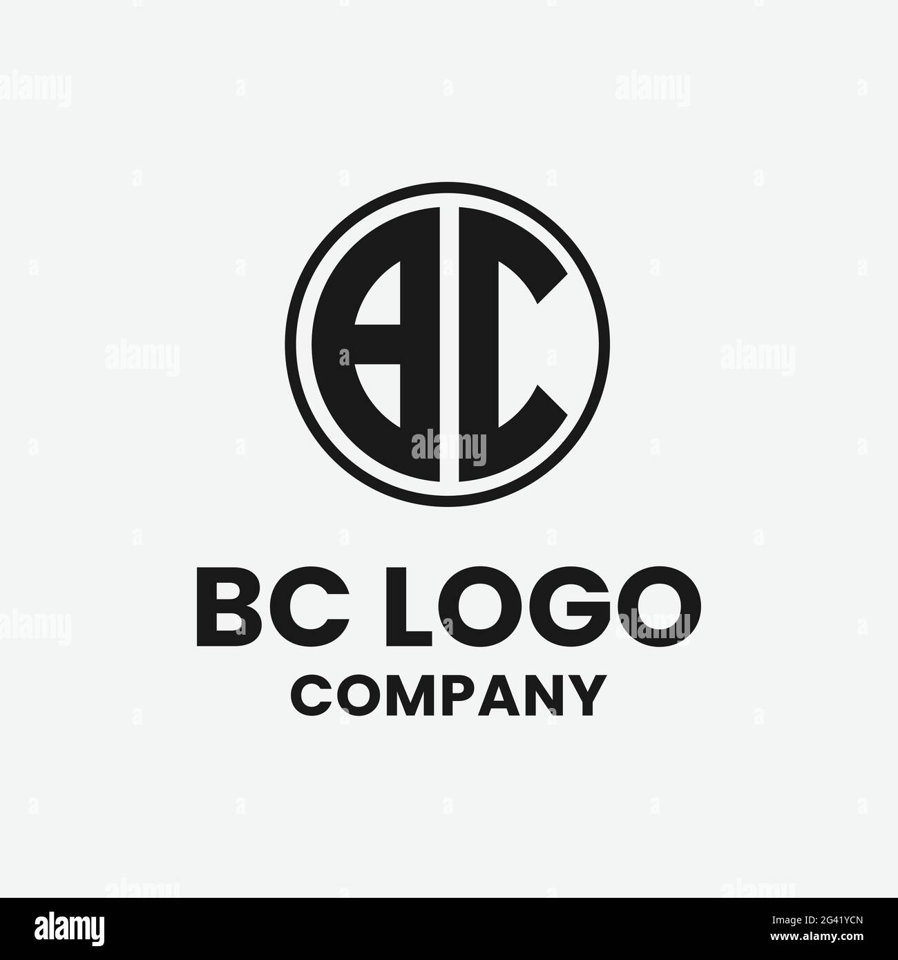 Anfangsbuchstabe BC CB Circle for General Business Company Corporate Simple Unique Hipster Rustic Retro Logo Design Stock Vektor