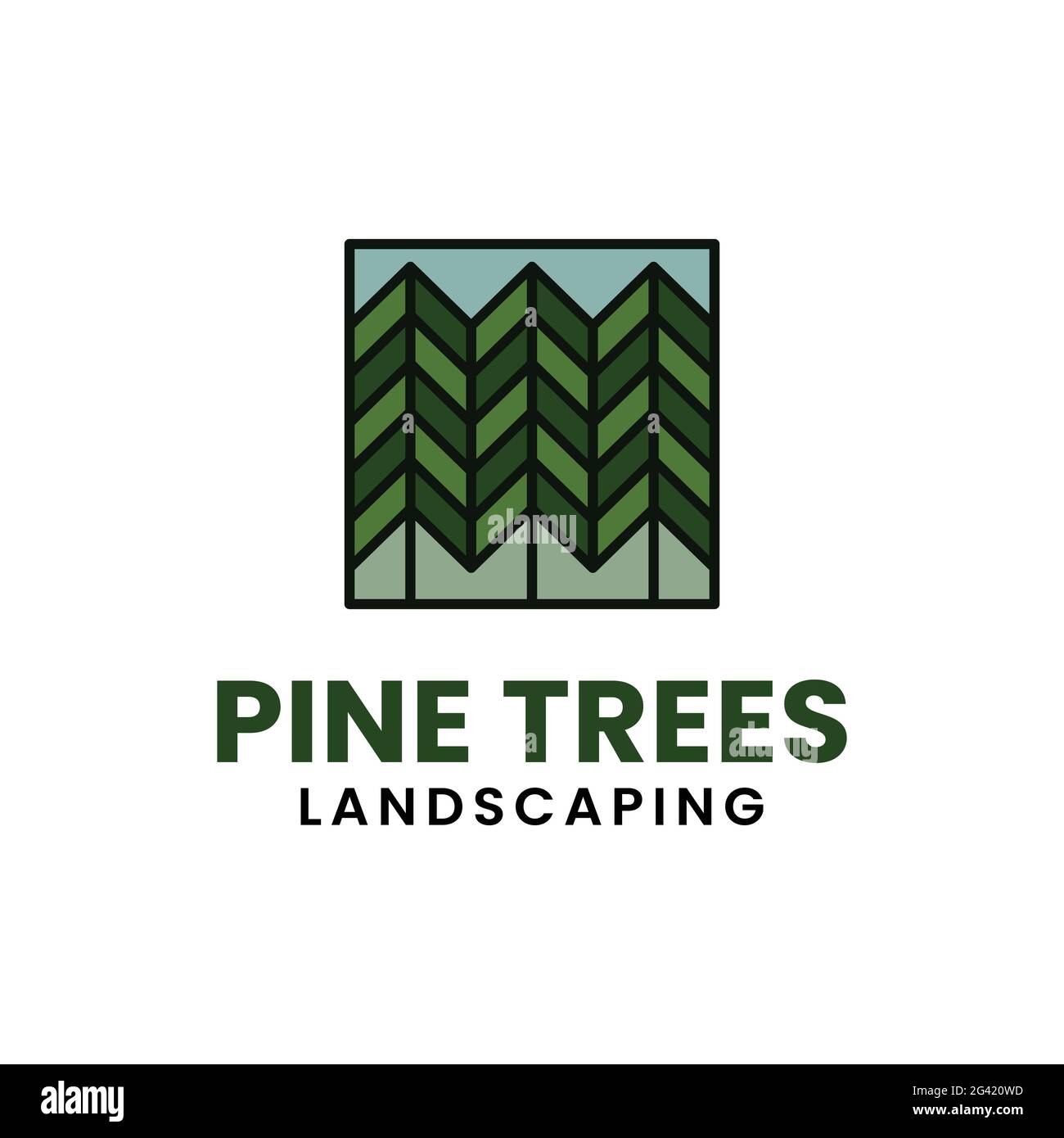 Pine Fir Cypress Konifer Fichte Zeder Evergreen Baum für Abenteuer Outdoor Camp Business Company Marke Logo Design Stock Vektor