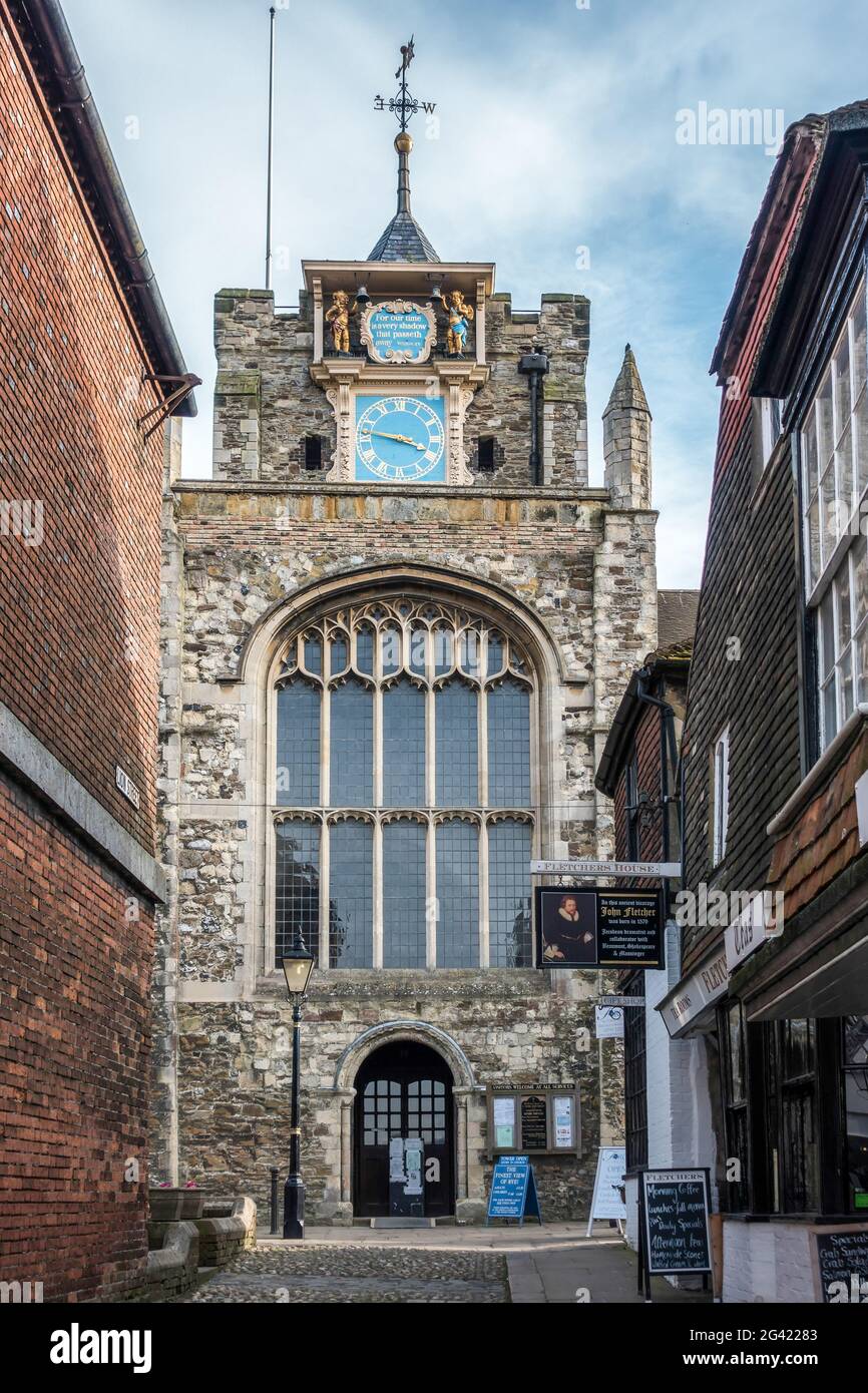 Die Pfarrkirche der Hl. Maria der Jungfrau in Rye East Sussex Stockfoto