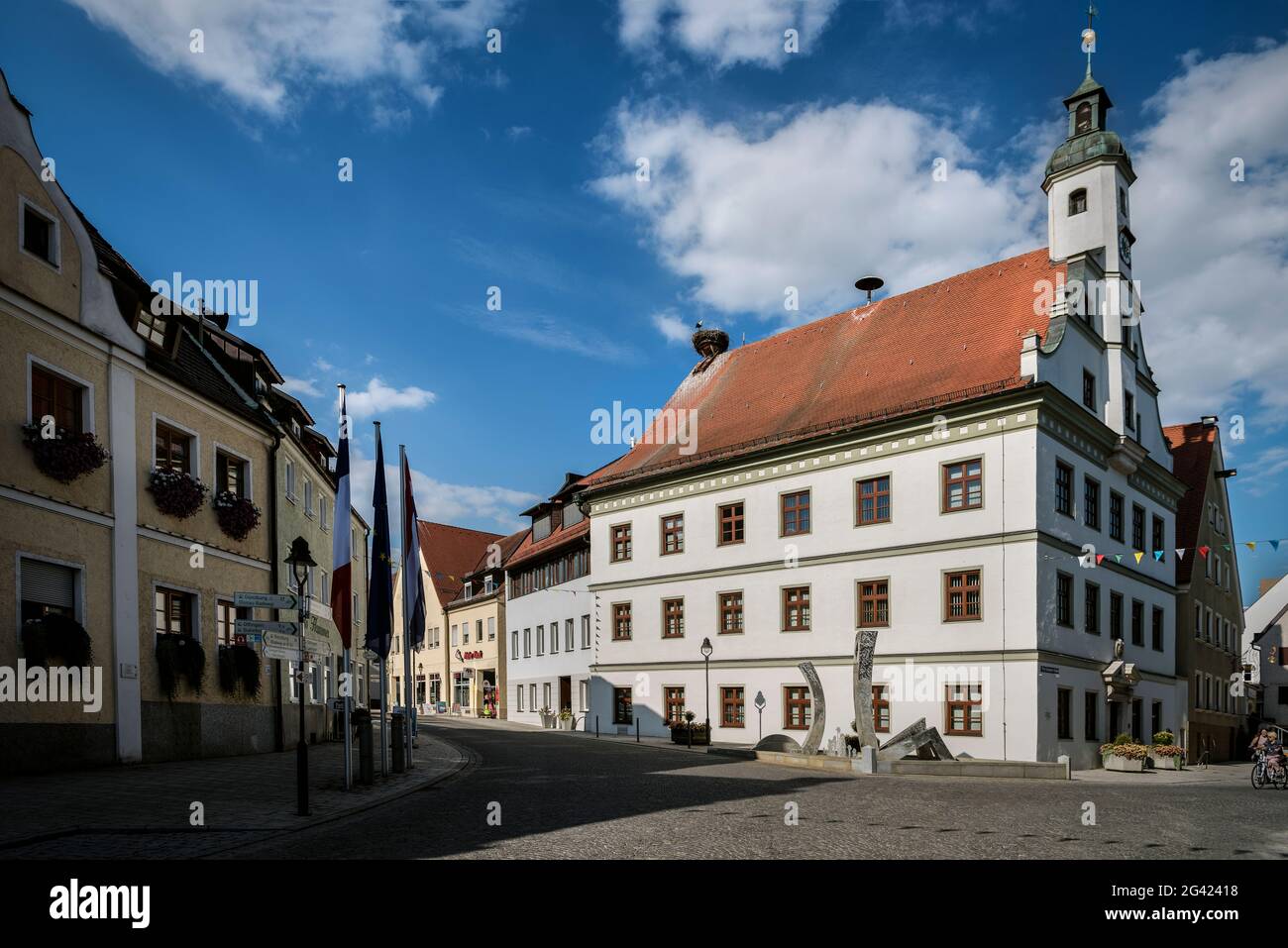 Rathaus von Gundelfingen an der Donau, Bezirk Dillingen, Bayern, Deutschland Stockfoto
