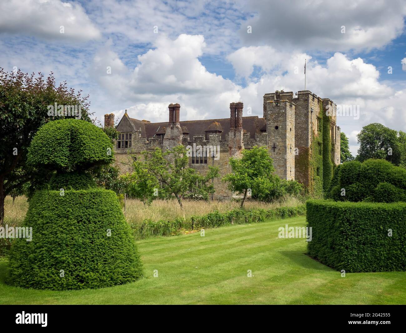 Ansicht von Hever Castle und Gelände in Hever Kent Stockfoto