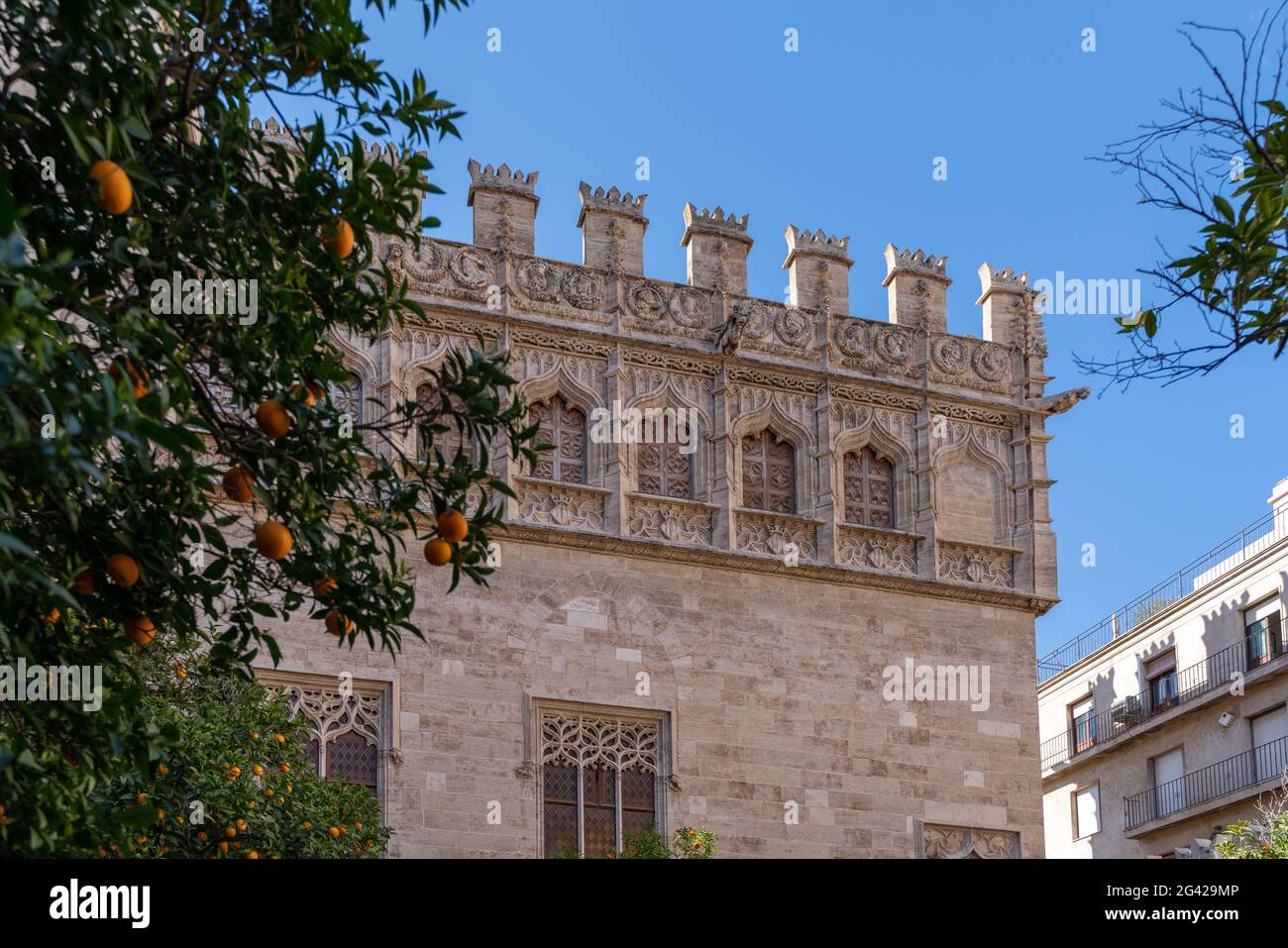 VALENCIA, Spanien - 27. Februar: Silk Market in Valencia Spanien am 27. Februar 2019 Stockfoto