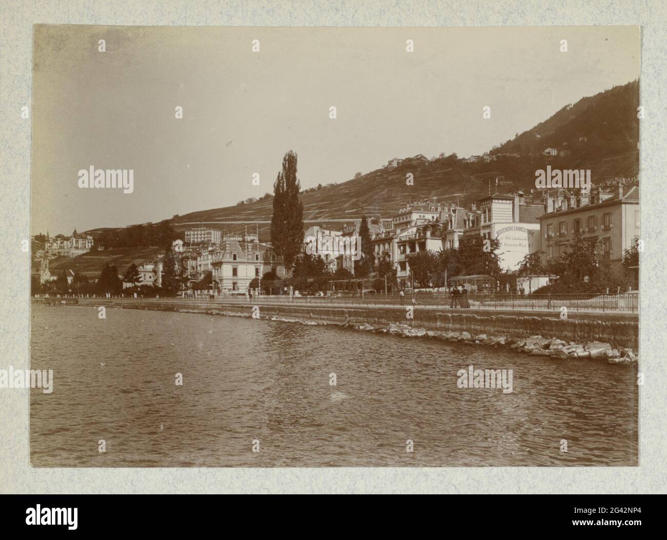 Urlaub in der Schweiz. Ferien in Vitznaus, Schweiz. Teil des Fotoalbums der Familie Boom-Gonggrijm in Suriname und Curaçao. Stockfoto