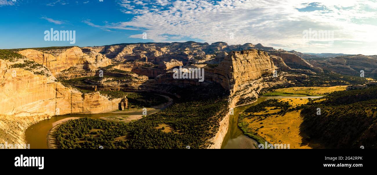 Harding Hole überblicken den Beobachtungspunkt am Yampa River im Dinosaur National Monument, Colorado, USA Stockfoto