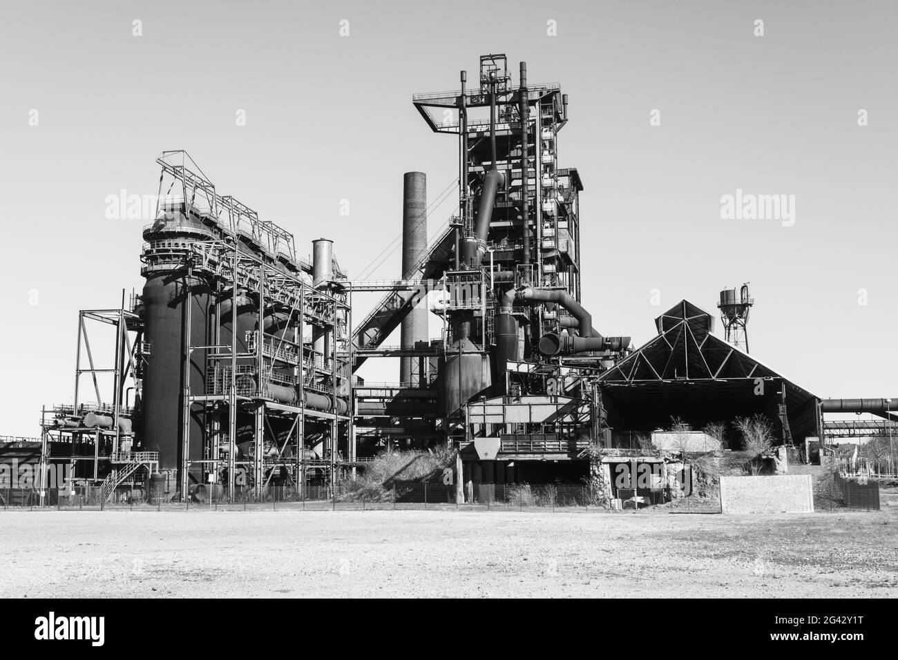Stahlwerke Phoenix-West, Hoerde, Dortmund, Ruhrgebiet, Nordrhein-Westfalen, Deutschland, Europa Stockfoto
