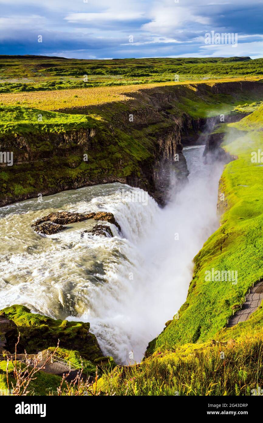 Südwest-Island. Gullfoss Stockfoto