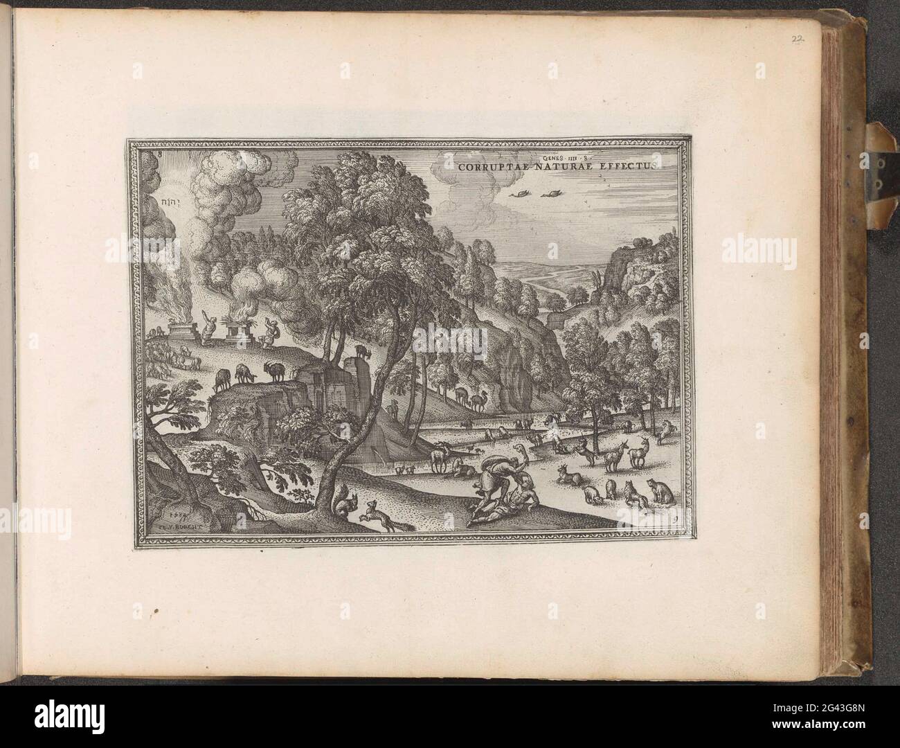 Opfer von Kain und Abel / Kain schlägt Abel; Corruptae naturae effectus; Imagines und Figurae Opfer von Kain und Abel / Kain schlägt Abel; Corruptae naturae effectus; Imagines und Figurae