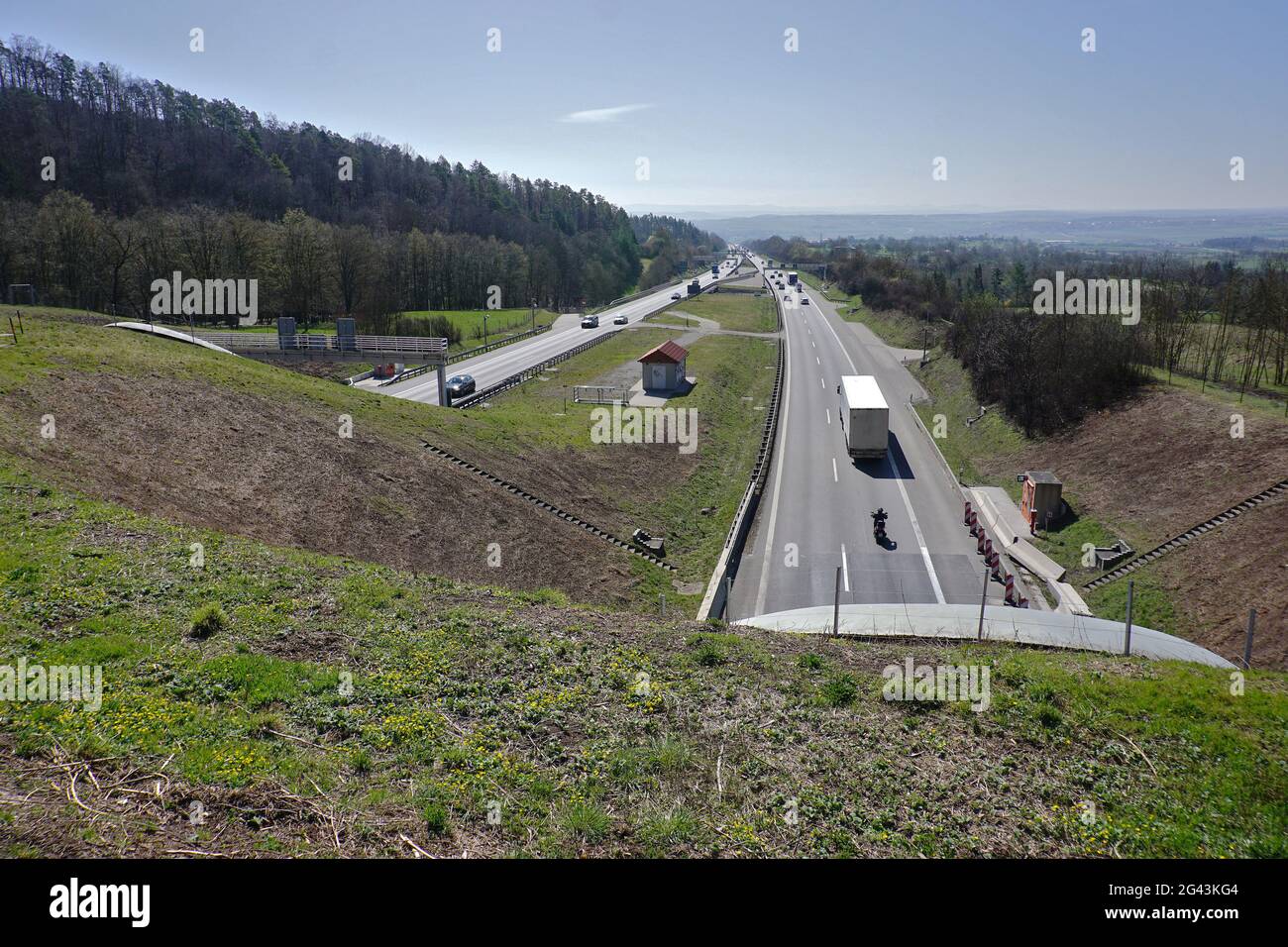 Autobahn A81 beim SchÃ¶nbuchtunnel bei Herrenberg, Baden WÃ¼rttemberg Stockfoto
